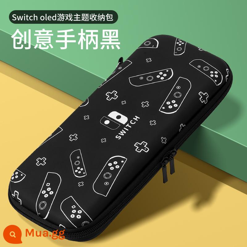 Túi đựng Nintendo switch tay áo bảo vệ switcholed hộp băng ns màn hình oled vỏ cứng lite vỏ hộp xách tay siwch handle bag trọn bộ hộp đựng thẻ switchlite dung lượng lớn - Mẫu chủ đề Switch OLED [tay cầm sáng tạo màu đen] đi kèm với nắp móng vuốt mèo + phim