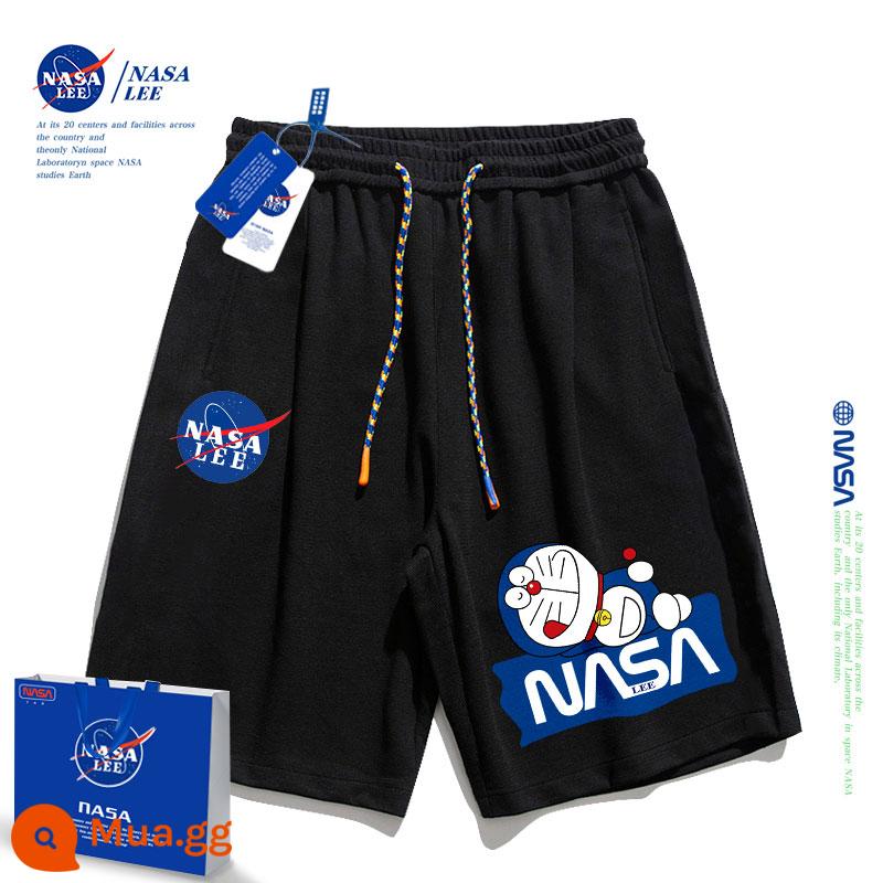 Quần áo chống nắng trẻ em của NASA áo khoác mỏng mùa hè bé trai thoáng khí Quần áo chống nắng chống tia cực tím mới 2023 cho bé gái - Quần short đen [Mèo leng keng buồn ngủ]