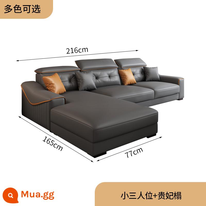 Công nghệ sofa vải Bắc Âu hiện đại tối giản phòng khách ánh sáng sang trọng căn hộ lớn nhỏ kết hợp ghế sofa cao su đơn giản - Ghế dài 2,16 mét dành cho ba người + thê thiếp