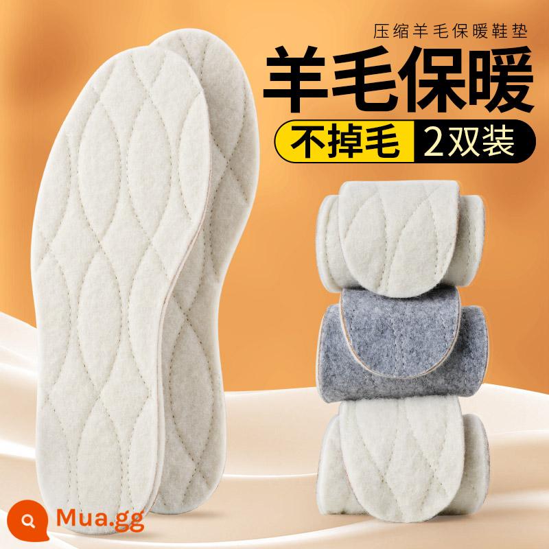 2 đôi lót lông cừu ấm áp nam mùa đông nữ siêu mềm mịn cotton nhung dày dặn thấm hút mồ hôi khử mùi mùa đông - 2 đôi] Mẫu nút chai len nén