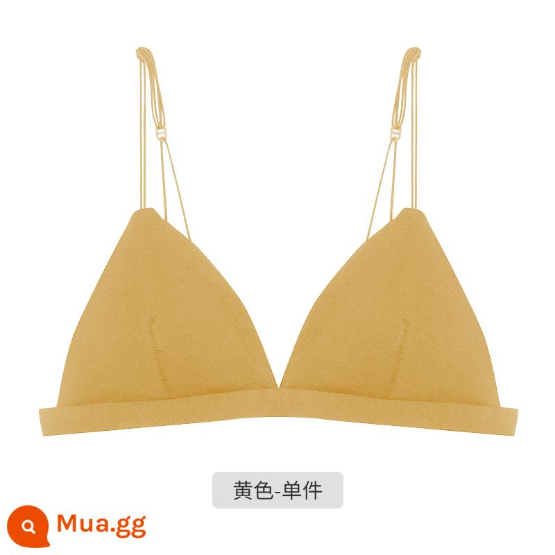 Tam giác Pháp Cuppless Beauty Back underwear Women Women Win -thin sex sexy Dậu lớn cho thấy ngực nhỏ không có cốc trống rỗng - màu vàng