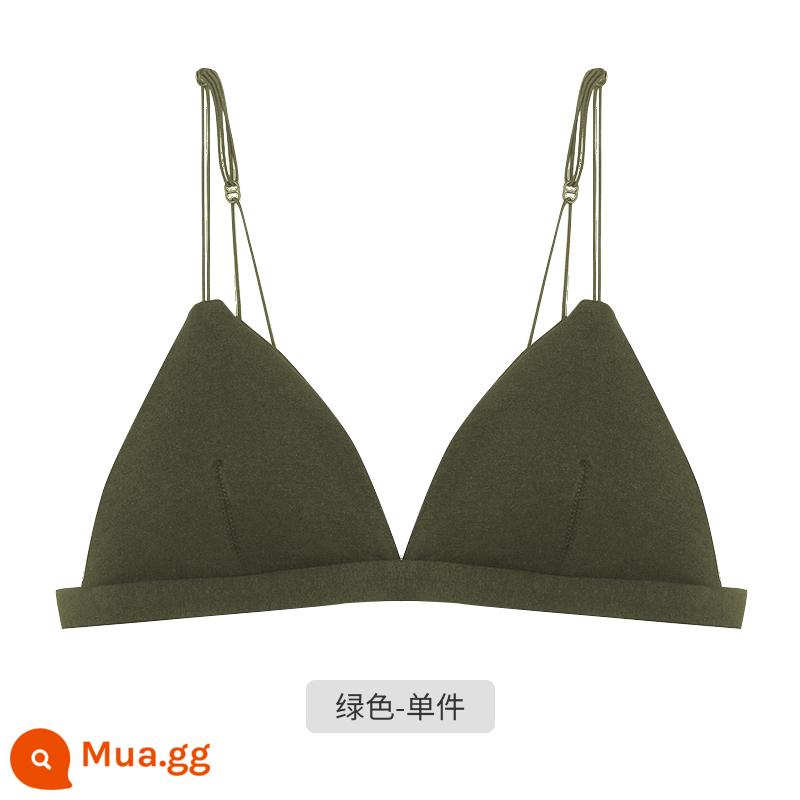 Tam giác Pháp Cuppless Beauty Back underwear Women Women Win -thin sex sexy Dậu lớn cho thấy ngực nhỏ không có cốc trống rỗng - màu xanh lá