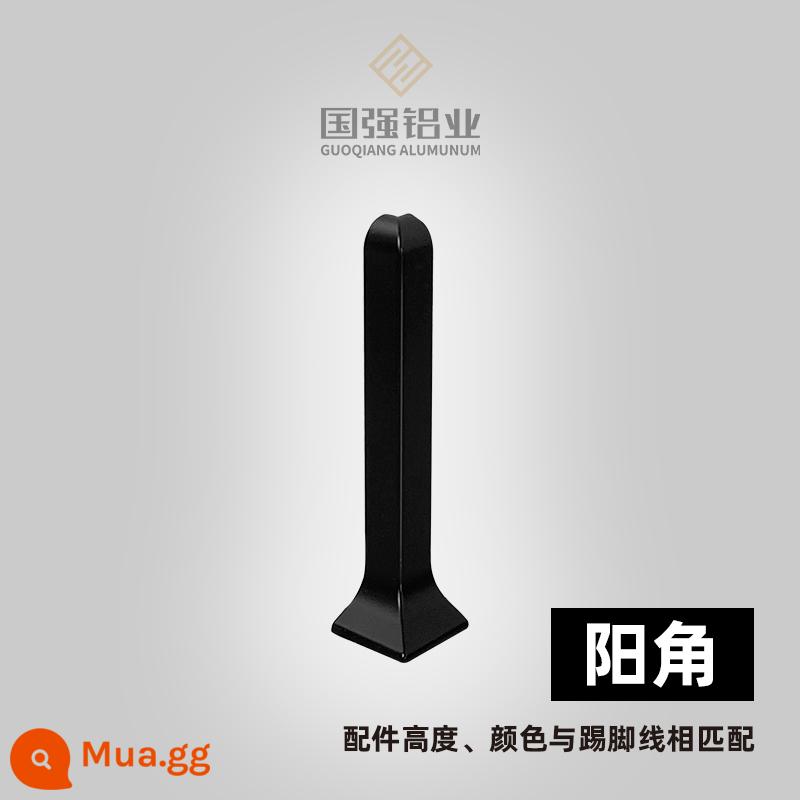 8 cm ánh sáng sang trọng tầng khóa hợp kim titan góc ốp chân tường dòng kim loại siêu mỏng màu đen hợp kim nhôm ốp chân tường - dải bảo vệ tai nạn