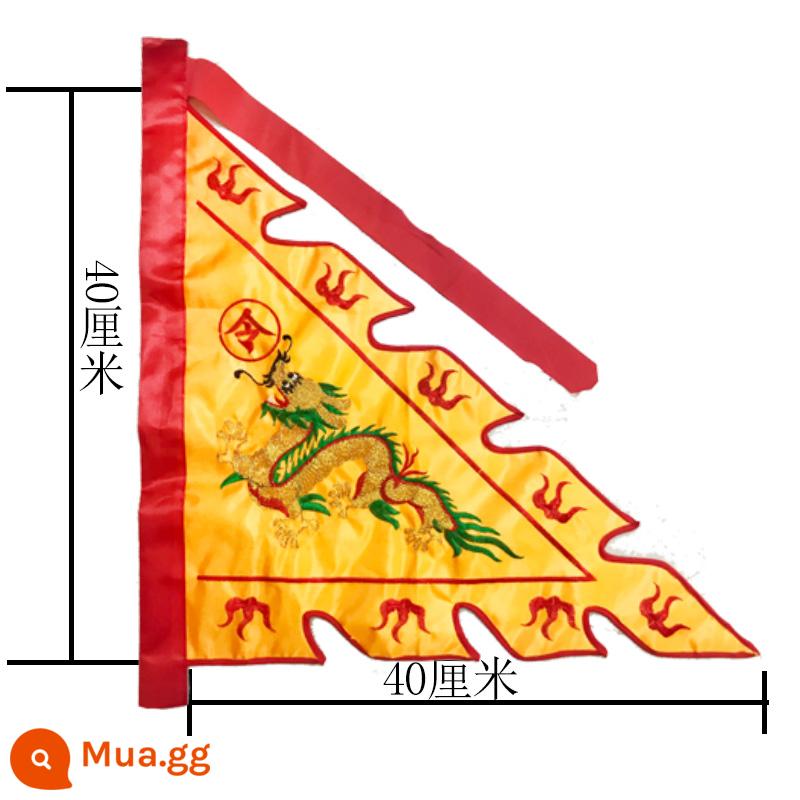 cờ rồng ngũ sắc cờ tam giác thêu 2 mặt cờ cổ pháp cờ ngũ sắc xưởng sản xuất cờ ngũ sắc nhỏ - 40 cm màu vàng