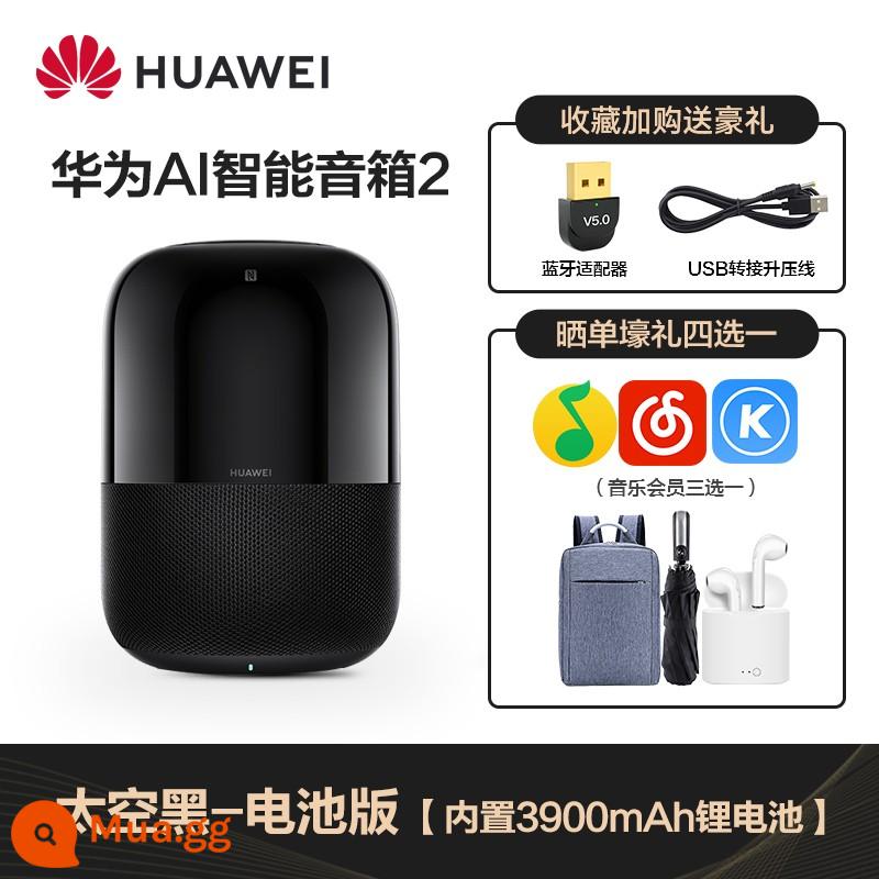 Loa Bluetooth Huawei âm thanh thông minh gia đình loa siêu trầm chất lượng cao WiFi Bluetooth nhỏ mini ai2 - Space Black (Phiên bản dùng pin)