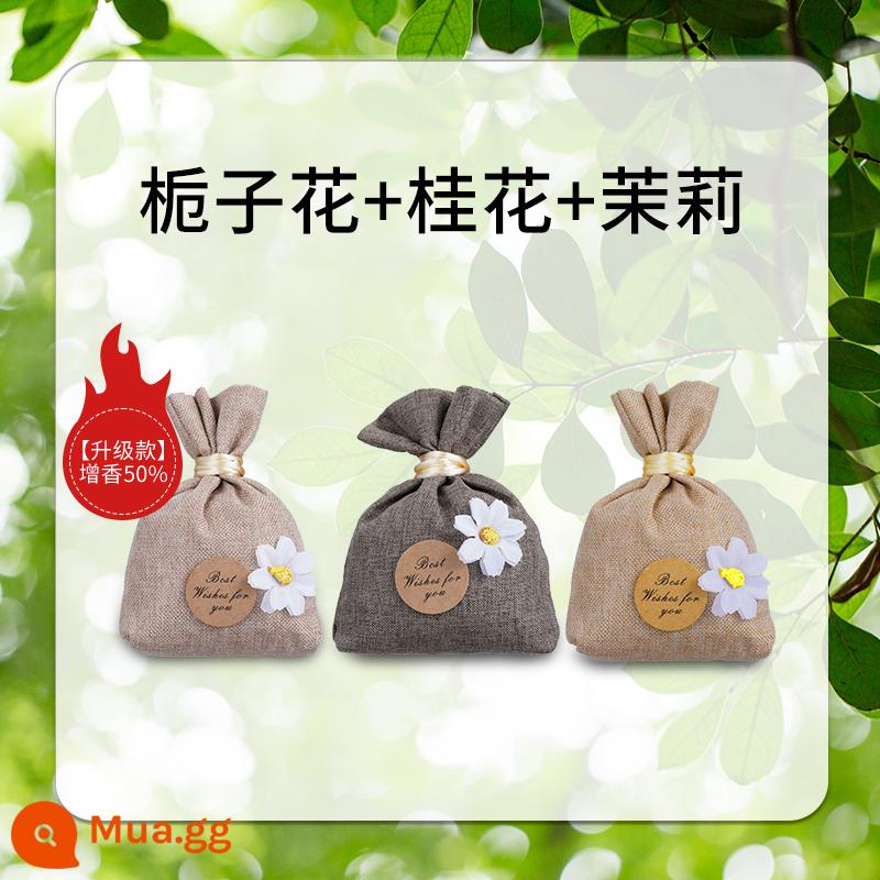 Osmanthus xe thơm gói nước hoa xe hơi cao cấp hương thơm nhẹ lâu dài mặt dây chuyền nước hoa xe hơi trang trí nội thất xe hơi - [Mẫu nâng cấp-3 hương vị hỗn hợp] Gardenia + Osmanthus + Jasmine