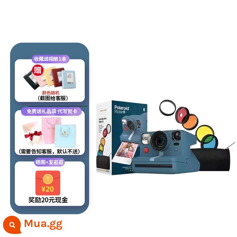 Ngân hàng quốc gia Polaroid Polaroid Now + chụp ảnh một lần máy ảnh Polaroid tự động với 5 bộ lọc miễn phí vận chuyển - now+ đăng ảnh màu xanh và tặng quà