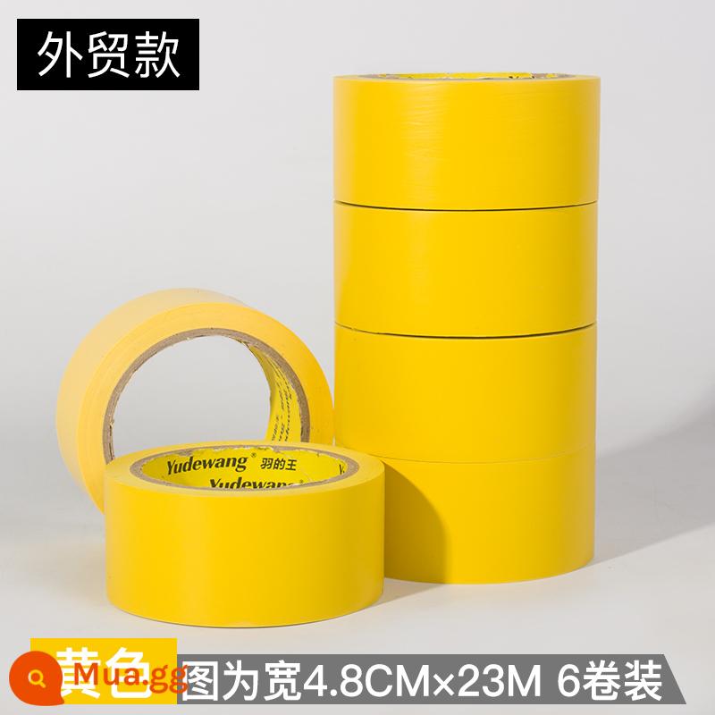 Băng cảnh báo PVC đen và vàng ngựa vằn băng qua cảnh báo mang tính bước ngoặt nhãn dán sàn băng sàn màu nét đứt băng sàn - Model ngoại thương [màu vàng] 48mm*23 mét/cuộn [giá 6 cuộn]