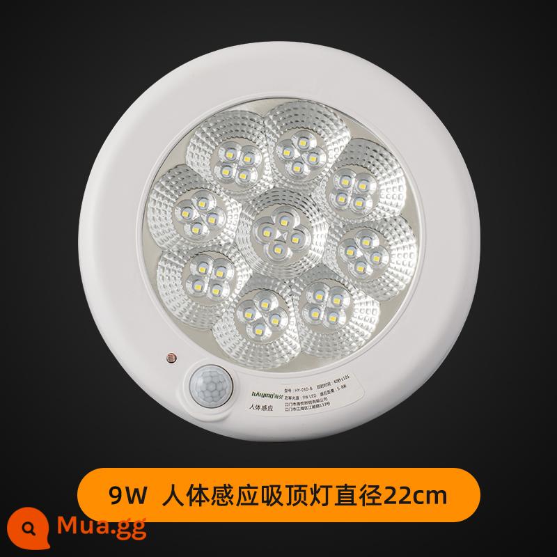 đèn led trần cảm ứng cơ thể con người hồng ngoại vành đai cứu hỏa tại nhà khẩn cấp đèn điều khiển âm thanh và ánh sáng hành lang hành lang lối đi đèn lối đi - Đèn trần cảm ứng cơ thể người 03D 9W