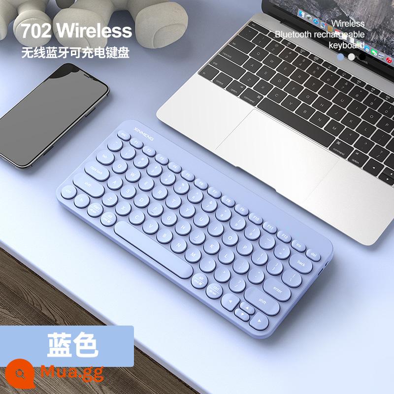 Mac/iPad Wireless Bluetooth cơ học Bàn phím đỏ phù hợp với máy tính bảng máy tính xách tay Huawei Xiaomi - Chế độ kép Bluetooth mờ nắp tròn màu xanh 79 phím