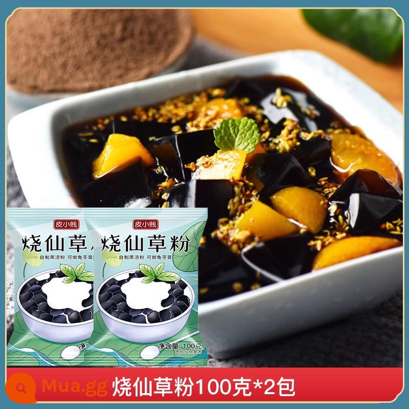 Bột cỏ tiên bị cháy Pi Xiaojian 100g thạch đen và trắng bột ăn được hộ gia đình tự làm cỏ thần tiên cửa hàng trà sữa đông lạnh đặc biệt - Bột Shao Xiancao 100g*2 túi [đi kèm cốc đong]