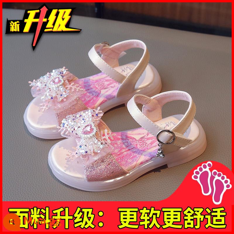 2023 Fried Street Giày Sandal Bé Gái Trung Và Lớn Thời Trang Bé Trai Phong Cách Phương Tây Bé Gái Aisha Giày Công Chúa Phong Cách Mùa Hè Trọng Lượng Nhẹ Jelly đáy - Phiên bản nâng cấp màu hồng