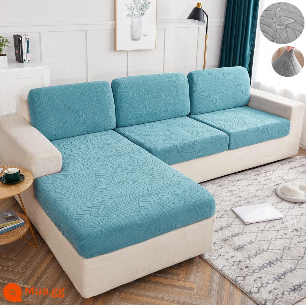 Nón Tắm Phong Cách Co Giãn Ghế Sofa Co Giãn Ghế Sofa Tất Cả Đa Năng 2022 Xanh Tựa Lưng Gối Tựa Đầu Đệm Xốp - Mũ lá lớn màu xanh dày không thấm nước