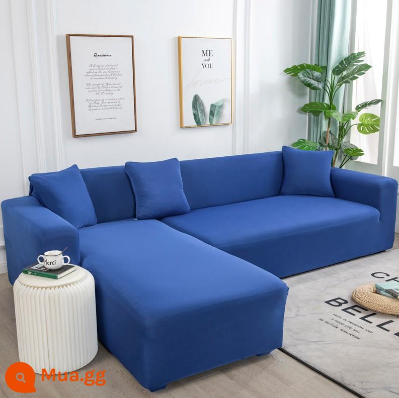 Co Giãn Đa Năng Ghế Sofa Bao Gồm Tất Cả Đa Năng Hiện Đại Tích Hợp 3 Người Khăn Bốn Mùa Bọc Vải Đệm Sofa Da - xanh đậm