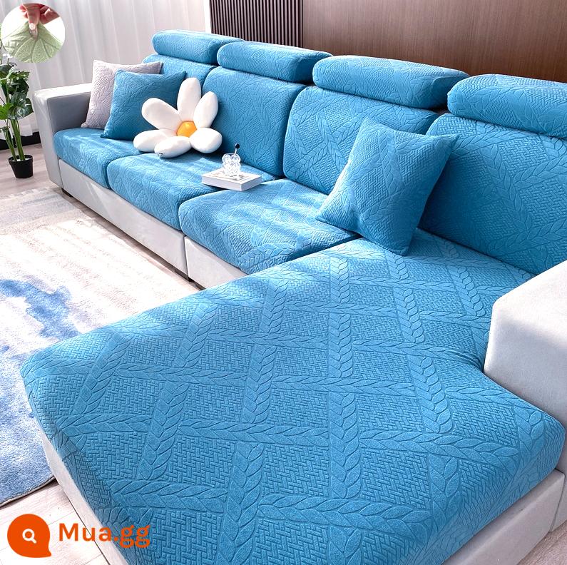 Đàn hồi đàn hồi mũ tắm bọc ghế sofa bao gồm tất cả phổ quát dựa vào vỏ bảo vệ bằng vải tựa đầu bàn đạp chân đệm xốp đơn giản - Mũ dày màu xanh nhạt Yunhua màu xanh nhạt