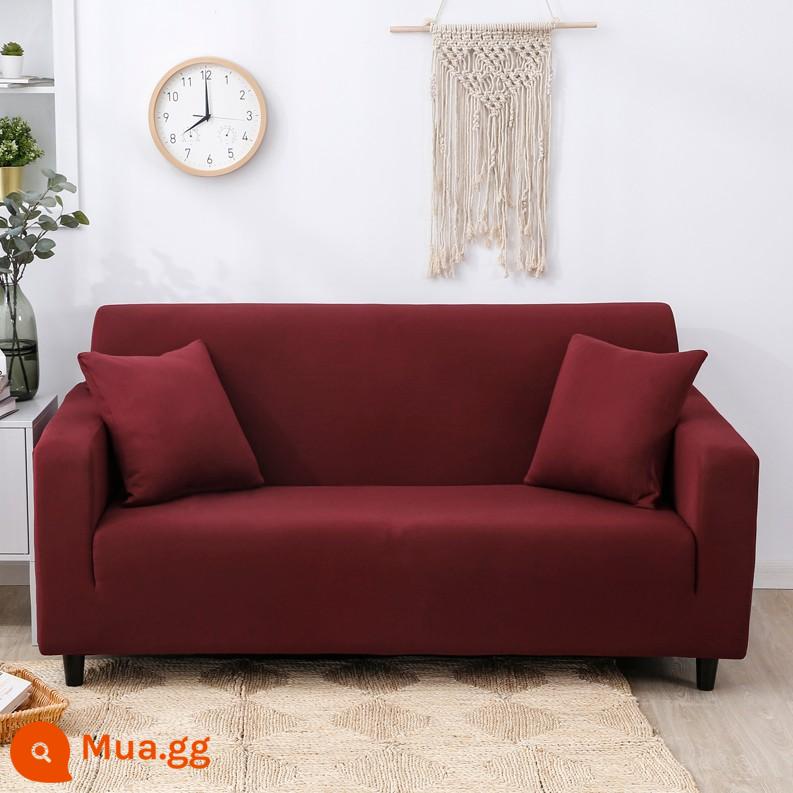 Co Giãn Đa Năng Ghế Sofa Bao Gồm Tất Cả Đa Năng Hiện Đại Tích Hợp 3 Người Khăn Bốn Mùa Bọc Vải Đệm Sofa Da - rượu vang