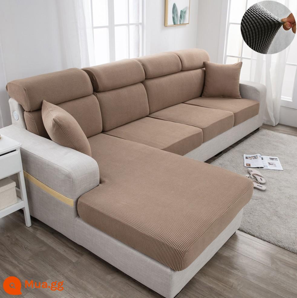 Đàn hồi đàn hồi mũ tắm bọc ghế sofa bao gồm tất cả phổ quát dựa vào vỏ bảo vệ bằng vải tựa đầu bàn đạp chân đệm xốp đơn giản - Mũ lạc đà dày ngô lạc đà