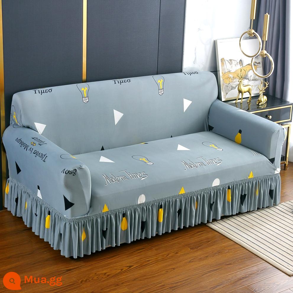 Váy co giãn bốn mùa bọc ghế sofa bao gồm tất cả bao gồm phổ quát bao da kiểu cũ một hai ba bốn người đệm vải - Kag Hem