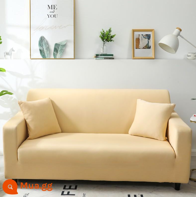 Co Giãn Đa Năng Ghế Sofa Bao Gồm Tất Cả Đa Năng Hiện Đại Tích Hợp 3 Người Khăn Bốn Mùa Bọc Vải Đệm Sofa Da - màu be mơ