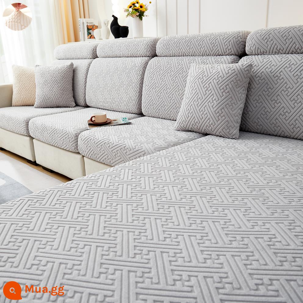 Nón Tắm Phong Cách Co Giãn Ghế Sofa Co Giãn Ghế Sofa Tất Cả Đa Năng 2022 Xanh Tựa Lưng Gối Tựa Đầu Đệm Xốp - Mũ dày màu xám nhạt thanh lịch màu bạc