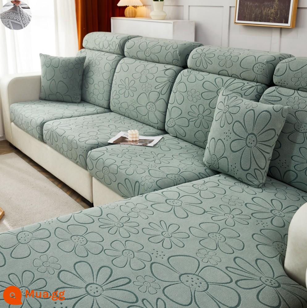 Nón Tắm Phong Cách Co Giãn Ghế Sofa Co Giãn Ghế Sofa Tất Cả Đa Năng 2022 Xanh Tựa Lưng Gối Tựa Đầu Đệm Xốp - Mũ xanh dày hướng dương màu xanh quân đội