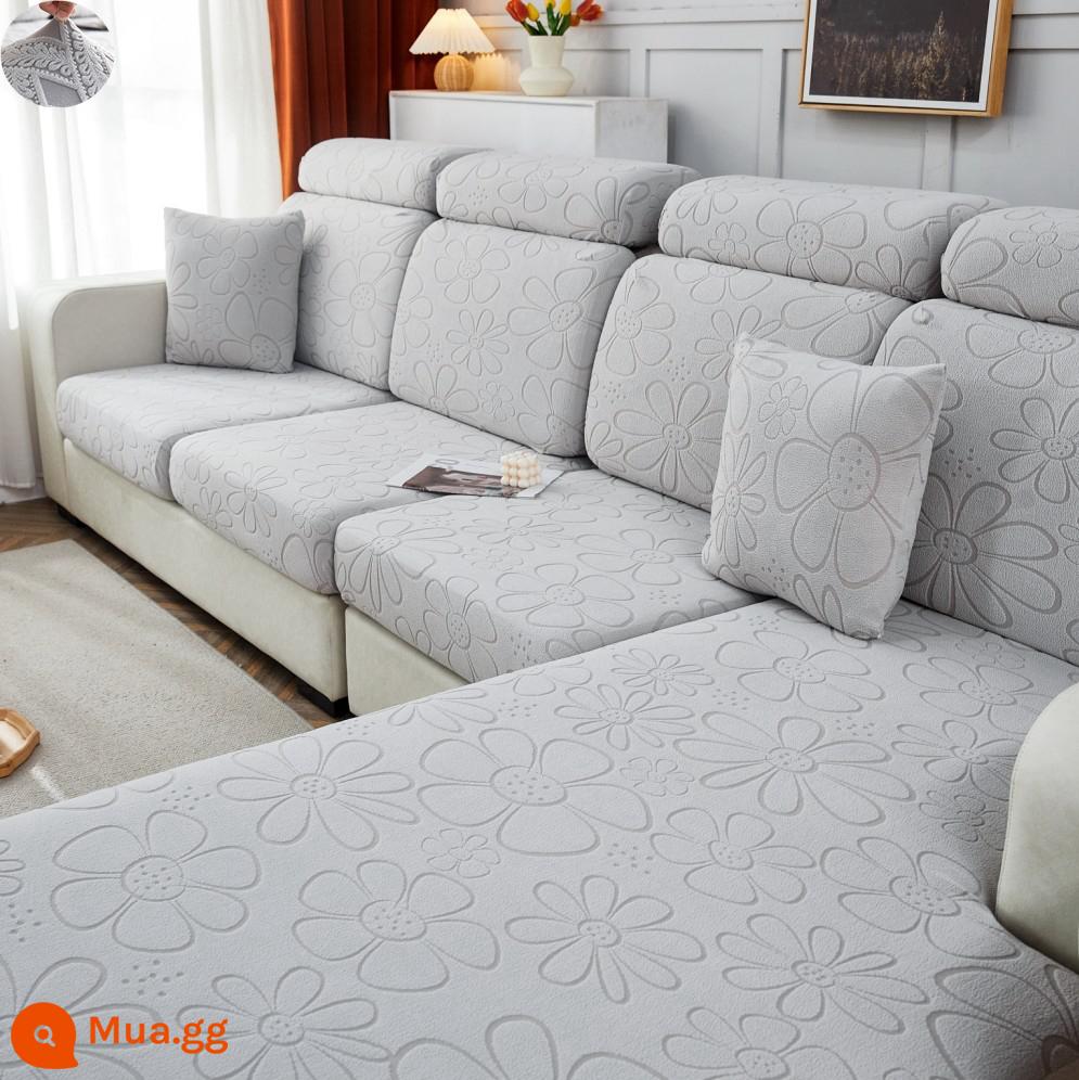 Nón Tắm Phong Cách Co Giãn Ghế Sofa Co Giãn Ghế Sofa Tất Cả Đa Năng 2022 Xanh Tựa Lưng Gối Tựa Đầu Đệm Xốp - Mũ dày màu xám nhạt Yanghua