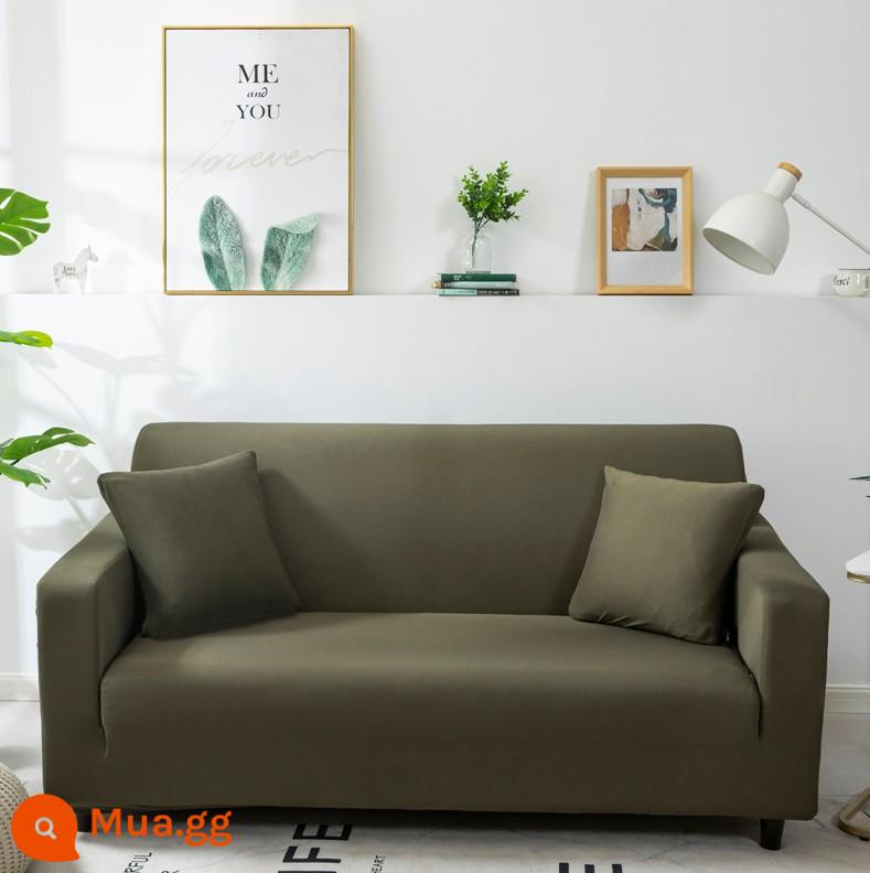 Co Giãn Đa Năng Ghế Sofa Bao Gồm Tất Cả Đa Năng Hiện Đại Tích Hợp 3 Người Khăn Bốn Mùa Bọc Vải Đệm Sofa Da - Quân đội xanh