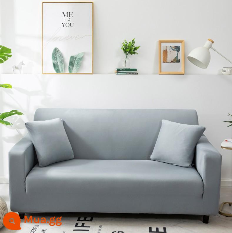 Co Giãn Đa Năng Ghế Sofa Bao Gồm Tất Cả Đa Năng Hiện Đại Tích Hợp 3 Người Khăn Bốn Mùa Bọc Vải Đệm Sofa Da - xám khói