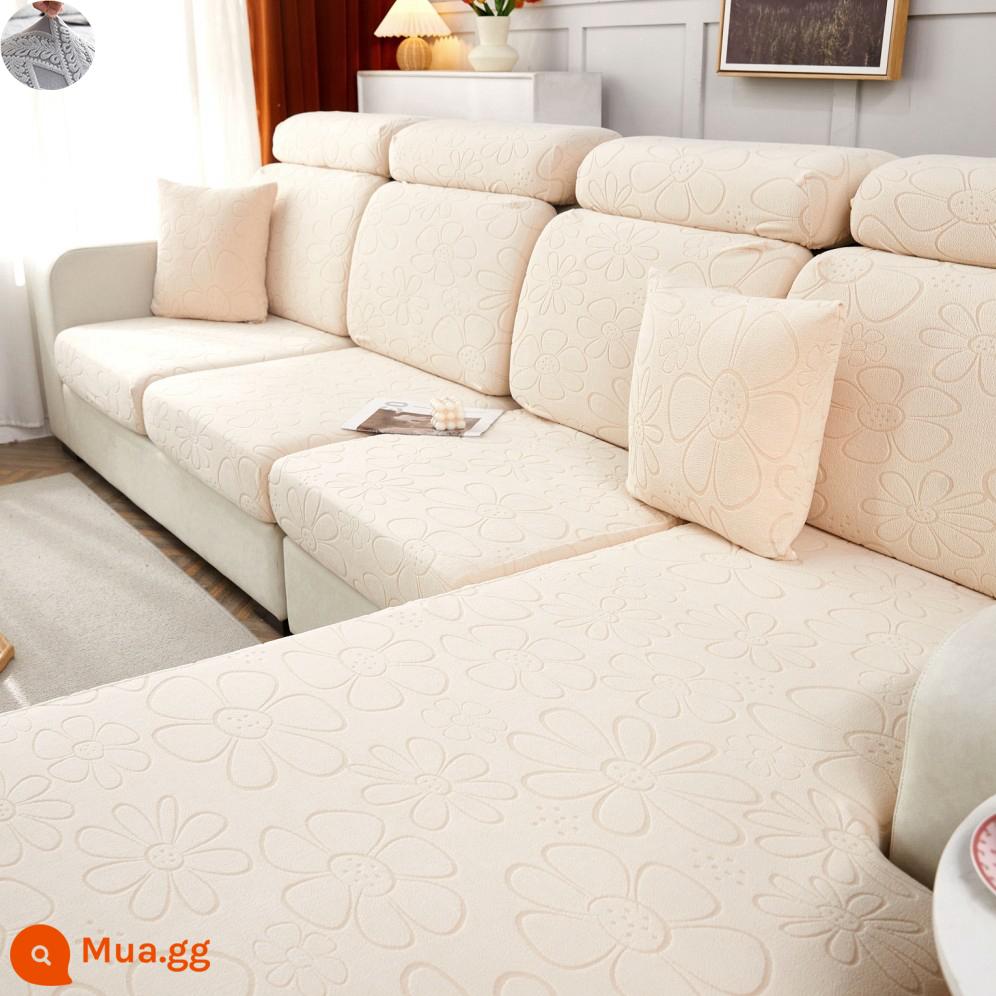 Nón Tắm Phong Cách Co Giãn Ghế Sofa Co Giãn Ghế Sofa Tất Cả Đa Năng 2022 Xanh Tựa Lưng Gối Tựa Đầu Đệm Xốp - Nắp màu be Yanghua dày