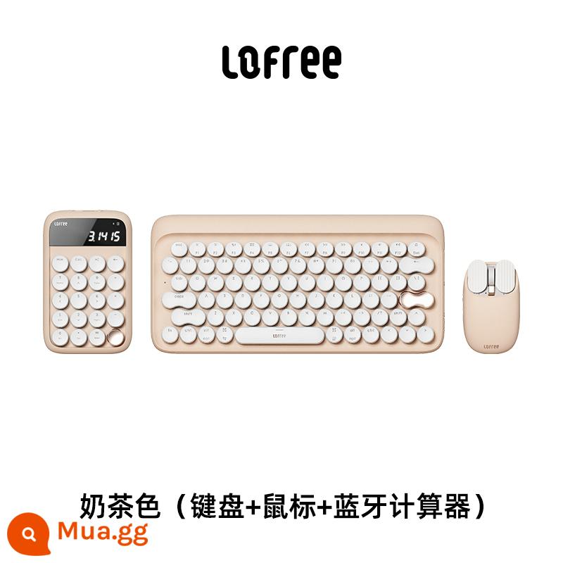 Lofree Luo Fei Milk Tea Bàn phím cơ học Set Wireless Bluetooth Girl Office Máy tính xách tay iPad - Bộ bàn phím và chuột trà sữa 3 món [Double 11]