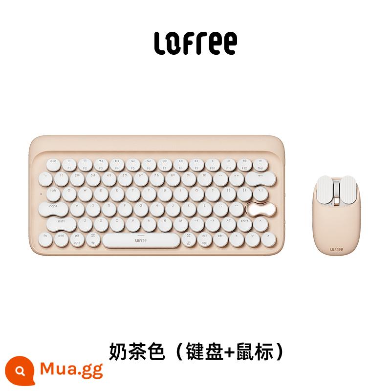 Lofree Luo Fei Milk Tea Bàn phím cơ học Set Wireless Bluetooth Girl Office Máy tính xách tay iPad - Bộ 2 bàn phím và chuột trà sữa [Double 11]