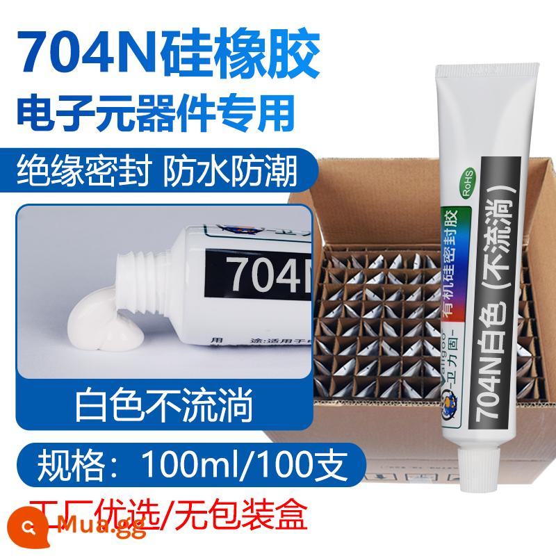 Weiligu 704 cao su silicone công nghiệp keo trắng k-704b đen rtv silicone 705 trong suốt điện tử niêm phong nhiệt độ cao cách nhiệt 706 keo 5903H silicone keo đỏ sắt lò nướng đặc biệt - Chỉ có tại nhà máy 704N/100ml màu trắng (100 cái/hộp)