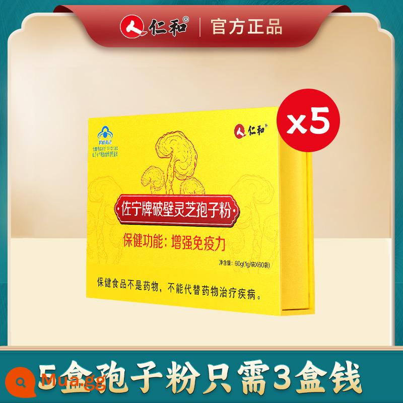 Bột bào tử nấm linh chi Renhe cải thiện dinh dưỡng và tăng cường khả năng miễn dịch với bột protein cửa hàng chính thức hàng đầu chính hãng - 5 hộp bột bào tử☛Chỉ 3 hộp tiền