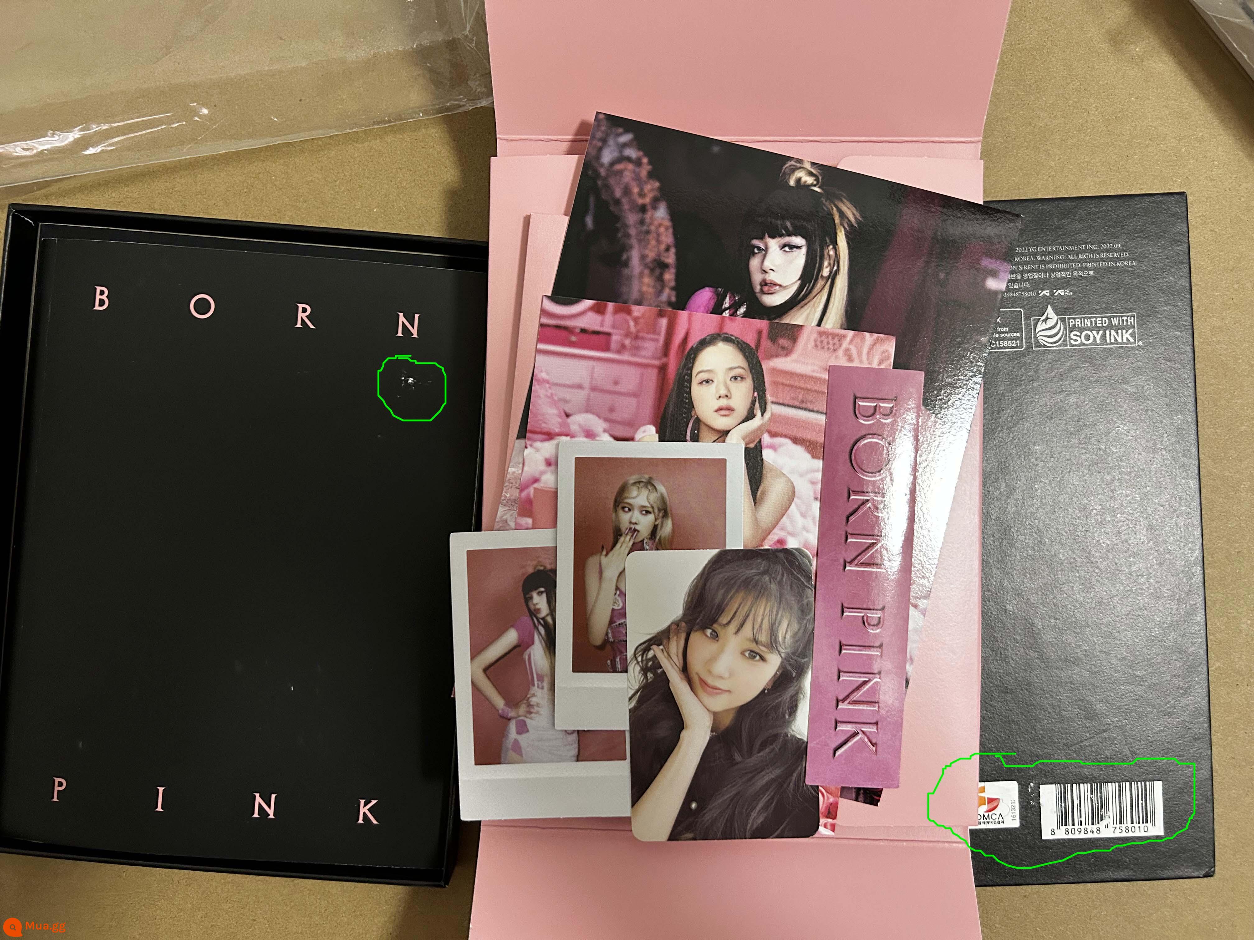 Lô đầu tiên giao hàng miễn phí tại chỗ] BLACKPINK thường xuyên 2 BORN PINK tùy chọn + thẻ áp phích - Mở màu hồng (pixel chết bên trong vỏ và vòng tròn xanh trong album + thưởng K4 (2 thẻ ngẫu nhiên)