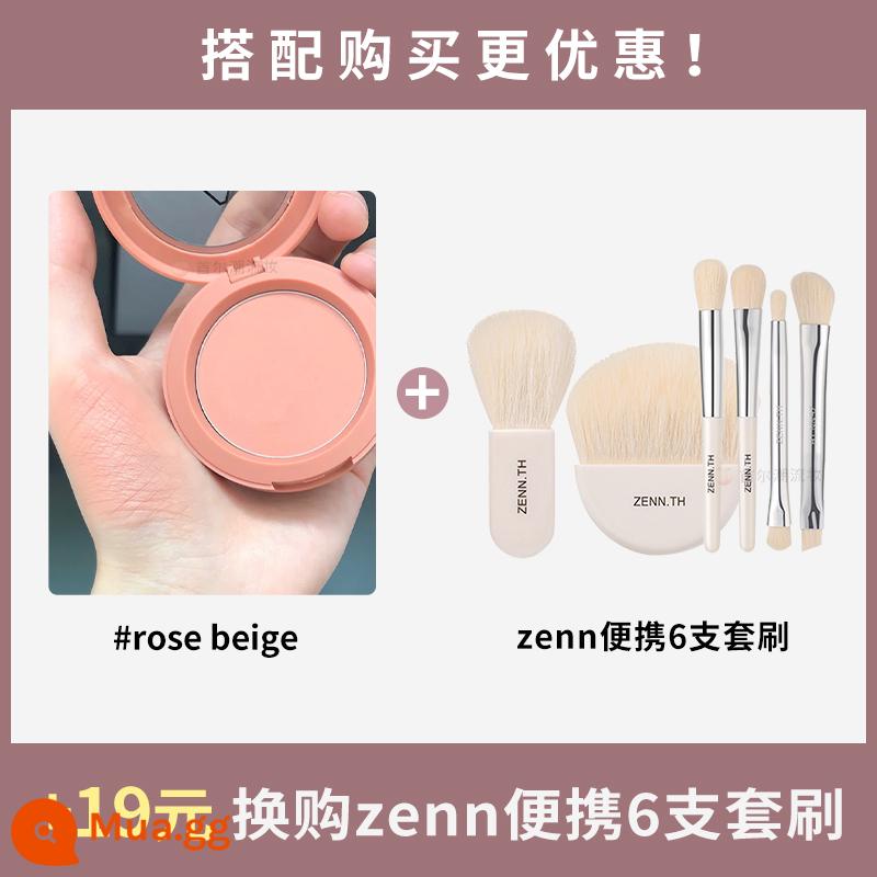 Phấn má hồng đơn sắc 3ce rosebeige đào cam nudepeach sương mù mềm mờ thành phố tự nhiên hoa cà - Bộ cọ ROSE+ZENN màu xám nhạt