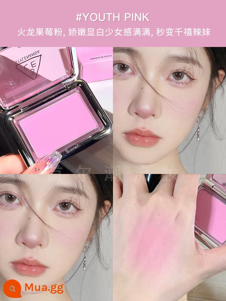 Phấn má hồng đơn sắc 3ce rosebeige đào cam nudepeach sương mù mềm mờ thành phố tự nhiên hoa cà - #YOUTH PINK có sẵn/cọ má hồng miễn phí