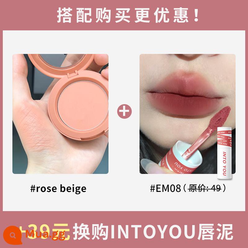 Phấn má hồng đơn sắc 3ce rosebeige đào cam nudepeach sương mù mềm mờ thành phố tự nhiên hoa cà - ROSE BEIGE+INTO Lip Mud EM08 còn hàng/tặng cọ má hồng