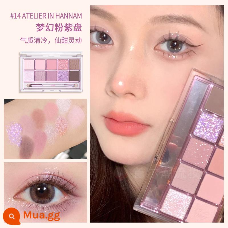 Màu đất yyds màu mới bảng phấn mắt 10 màu clio Cleo lì 11 bột yến mạch latte 09 trà sữa 13 ngọc trai - 14#Giấc mộng đêm hè có sẵn