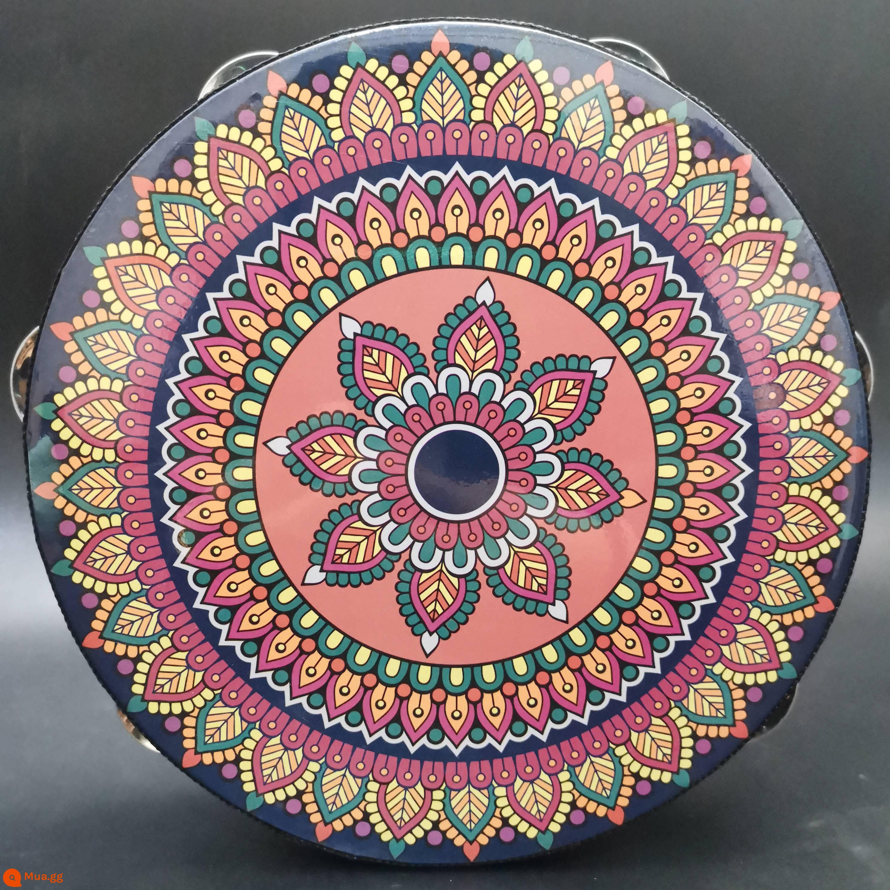 Đôn Hoàng tay tambourine Tân Cương Uyghur tambourine múa bay đạo cụ kiểm tra chứng nhận trường mẫu giáo nhỏ tambourine - Hàng đơn 8 inch kiểu Bohemian đường kính 8 inch 20 cm