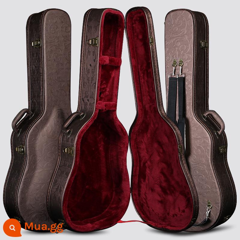 Hộp guitar bằng gỗ 40 -inch 41 -inch Hộp gỗ bị tra tấn 38 -inchch 39 -inchch Box Anti -shock Anti -fall 42 -inch - Hộp đàn guitar 40/41 kiểu dáng cung điện đôi vai kiểu dáng