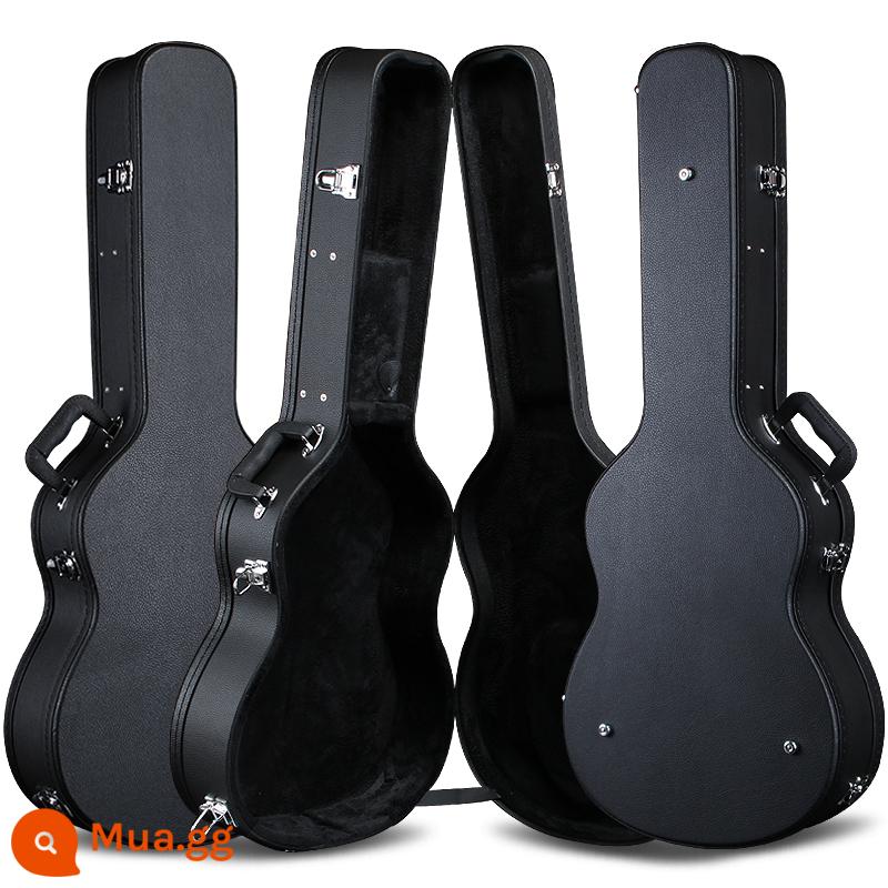 Hộp guitar bằng gỗ 40 -inch 41 -inch Hộp gỗ bị tra tấn 38 -inchch 39 -inchch Box Anti -shock Anti -fall 42 -inch - Hộp đựng đàn guitar nhung đen kiểu di động 38/39 inch