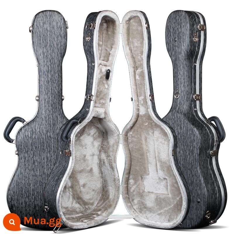 Hộp guitar bằng gỗ 40 -inch 41 -inch Hộp gỗ bị tra tấn 38 -inchch 39 -inchch Box Anti -shock Anti -fall 42 -inch - Hộp nhựa ABS 40/41 inch kiểu mặt sau kép màu đen trắng