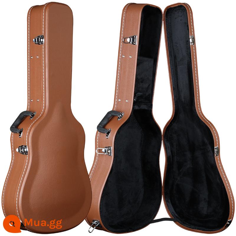 Hộp guitar bằng gỗ 40 -inch 41 -inch Hộp gỗ bị tra tấn 38 -inchch 39 -inchch Box Anti -shock Anti -fall 42 -inch - Hộp đàn guitar 40/41 inch lồi màu nâu mẫu xách tay