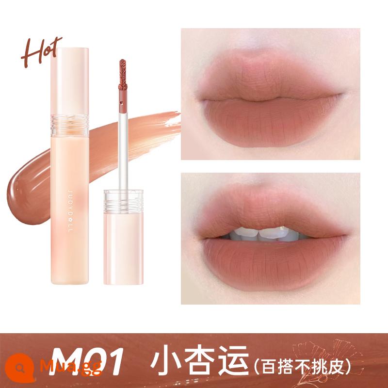 Judydoll màu cam nước phun sương son môi làm trắng nhẹ và mờ son môi mùa xuân và mùa hè kết cấu mousse bùn môi dầu dưỡng ẩm - M01 Tiểu Hành Vân NÓNG BỨC