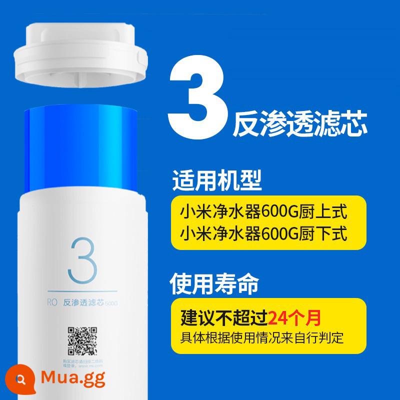 Máy lọc nước Millet lõi lọc bông PP trước sau than hoạt tính RO thẩm thấu ngược 400G1 Số 2 Số 3 Số 4 Số 600G - Lõi lọc thẩm thấu ngược RO (lõi lọc số 3)-600G Xiaomi chính hãng