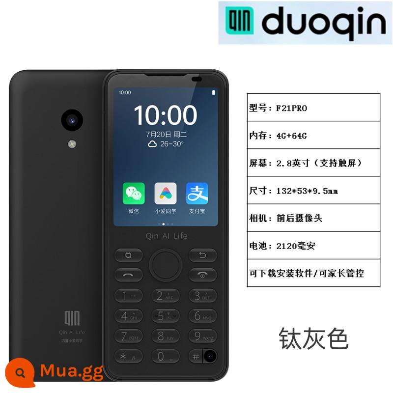 Đa phụ huynh F22 Pro full Netcom 4G nhà máy người già học sinh cấp 3 học sinh tiểu học điện thoại di động thoát net nút thẳng điện thoại di động - F21PRO (xám sắt) có thể tải xuống và kiểm soát