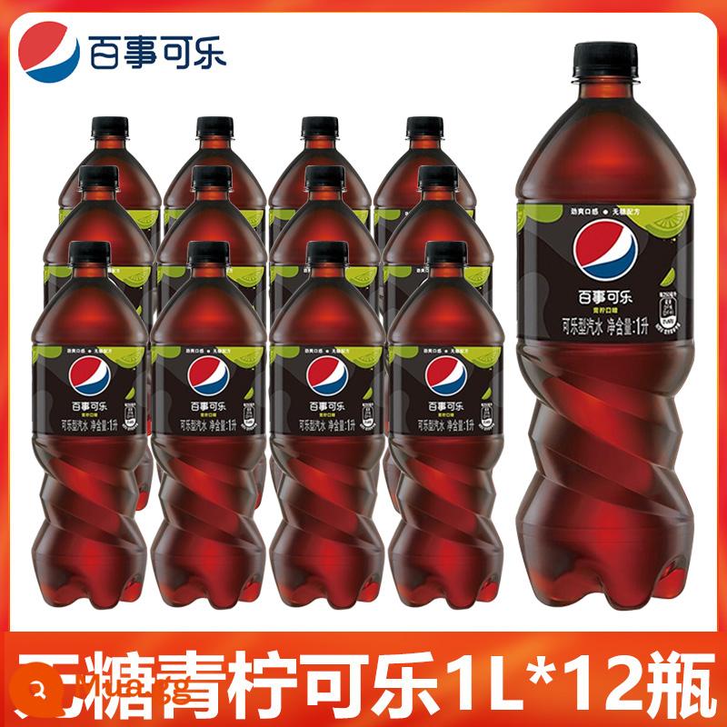 Pepsi-Cola Coke hương chanh không đường 1L*12 Chai lớn Nước giải khát FCL Nước giải khát có ga Nước giải khát năm mới Soda - [Khuyến nghị hấp dẫn] Coke chanh không đường 1L * 12 chai-