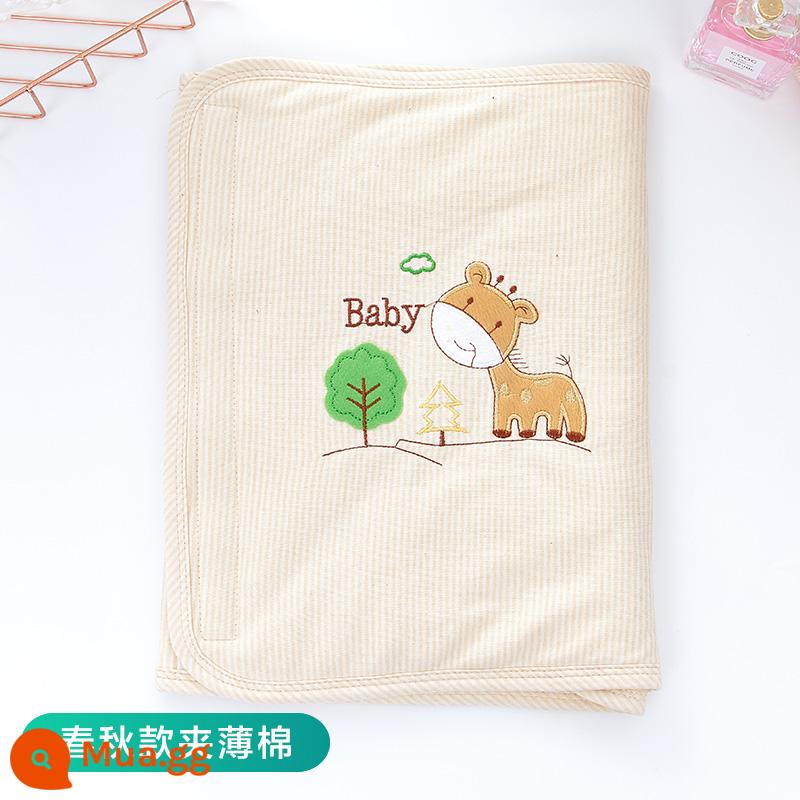 Bảo vệ bụng bé Bảo vệ bụng trẻ em Túi đeo rốn cotton nguyên chất mùa xuân và mùa hè chống lạnh và ấm vòng bụng chăn chống đá - Phong cách Xuân Thu với chất liệu cotton mỏng và kiểu điều hòa Happy Deer