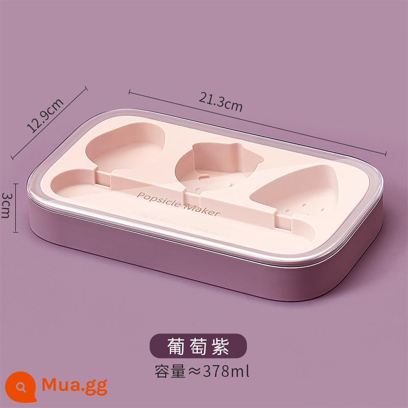 Sheri Khuôn Làm Kem Trẻ Em Silicone Cấp Tự Chế Popsicle Popsicle Khuôn Mẫu Kem - Kem trái cây-nho tím