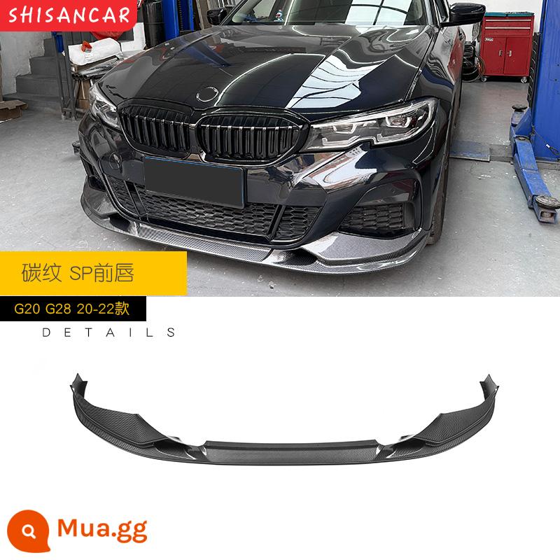 Thích hợp cho XE BMW 3 Series mới sửa đổi môi trước MP Model xẻng trước bốn ra đuôi họng môi sau 320 325li Bộ Yaoye - Mẫu carbon tích hợp môi trước SP 20-22